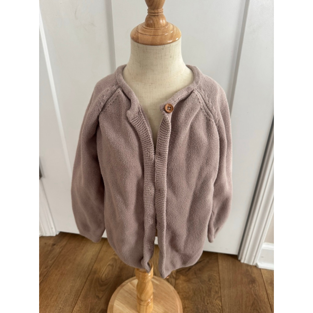 Girls Jamie Kay Mauve Knit Cardigan Sweater Size 6